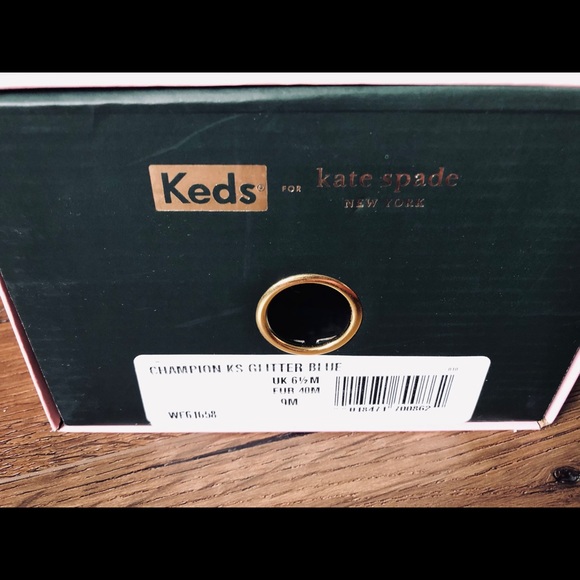 KATE SPADE/KEDS-NWT Aqua Glitter Sneakers - Picture 13 of 16
